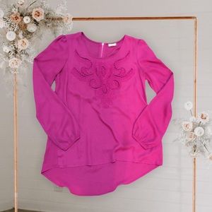 Eyeshadow High-Low Blouse Size Small